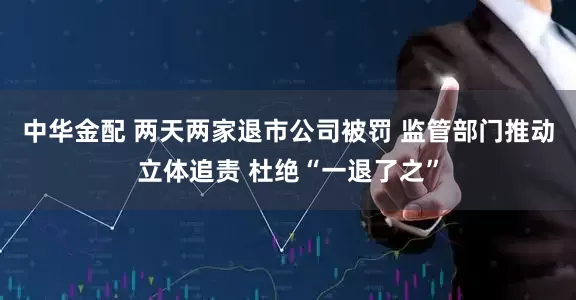 中华金配 两天两家退市公司被罚 监管部门推动立体追责 杜绝“一退了之”